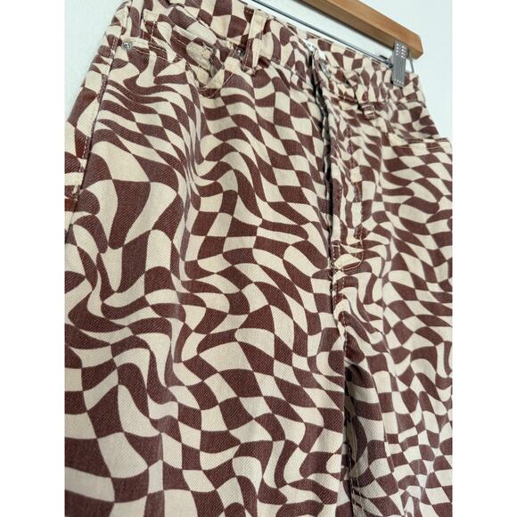 Wavy Checkered Printed Pacsun Pants Size 25 Ultra high rise slim - Picture 3 of 10